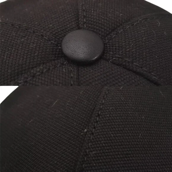 087273AR (S3) Gucci Cap Web Sherry Line Interlocking Black Canvas